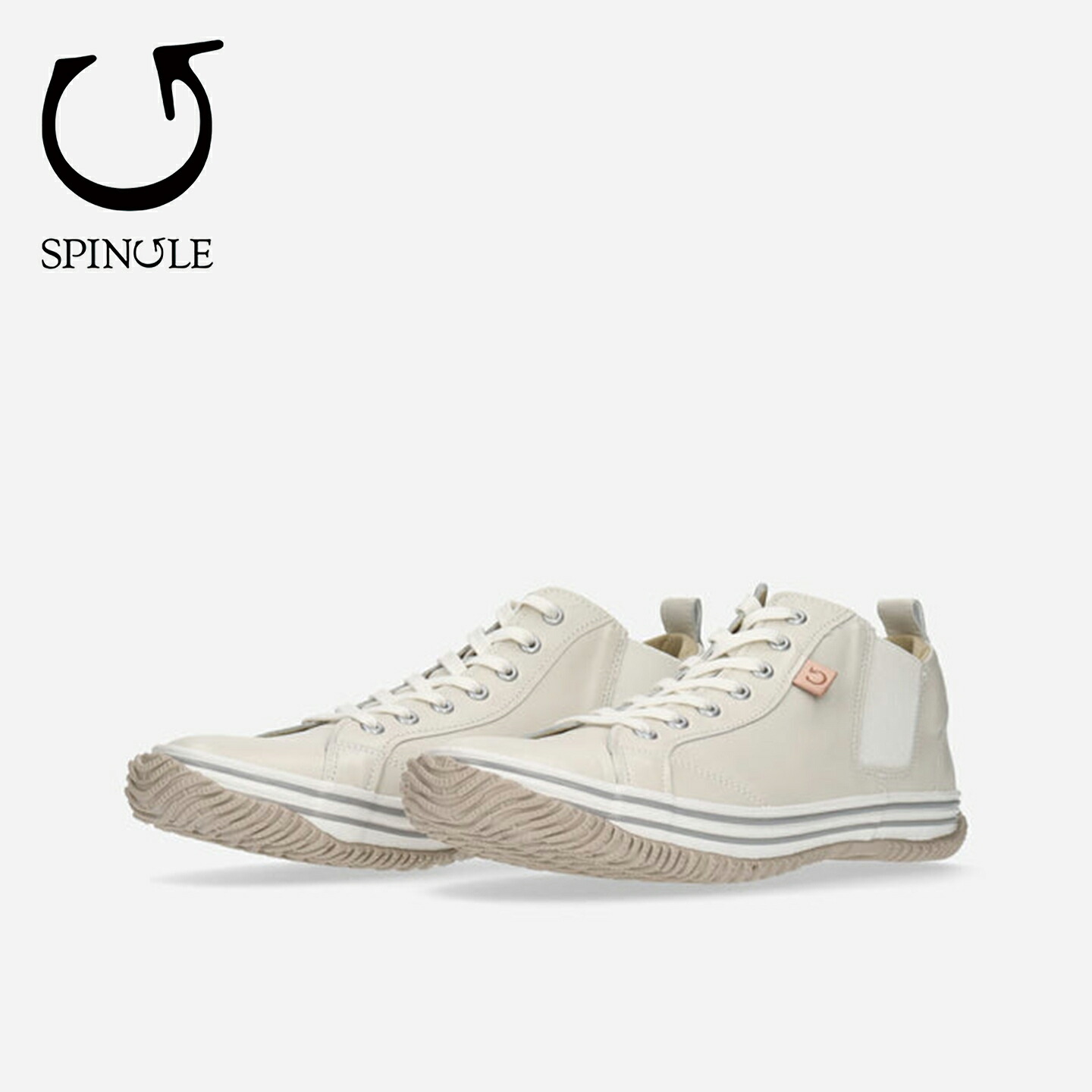 【定番模範例】【靴ヒモ通し客あしらい為しとげる中】 SPINGLE MOVE スピングルムーブ SPM-442 Ivory カンガルーなめし革×姿勢ゴア スニーカー レディース メイドインジャパン 日本製 広島【MADE IN JAPAN】