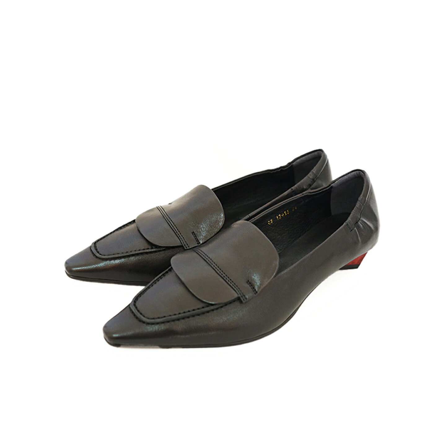 ■ RABOKIGOSHI works ラボキゴシ ワークス12833 BLACK 黒いこと  OLIVE オリーブ  DARKPURPLE ダークパープル works ラボキゴシワークス  置き目毛革 パンプス ポインテッドトゥ パンプス-レディース靴-靴