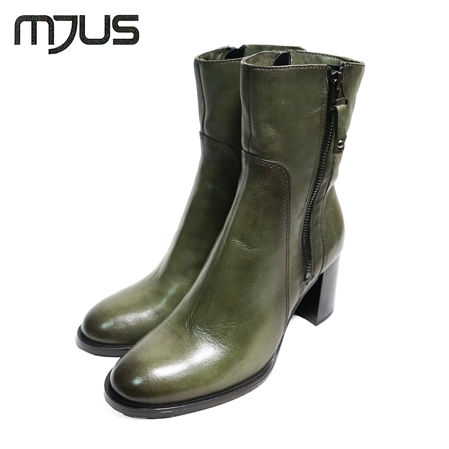 ◆ mjus ミューズ P26208 khaki カーキ ブーツ イタリアブランド レディース 【正規品】｜イバラキヤ