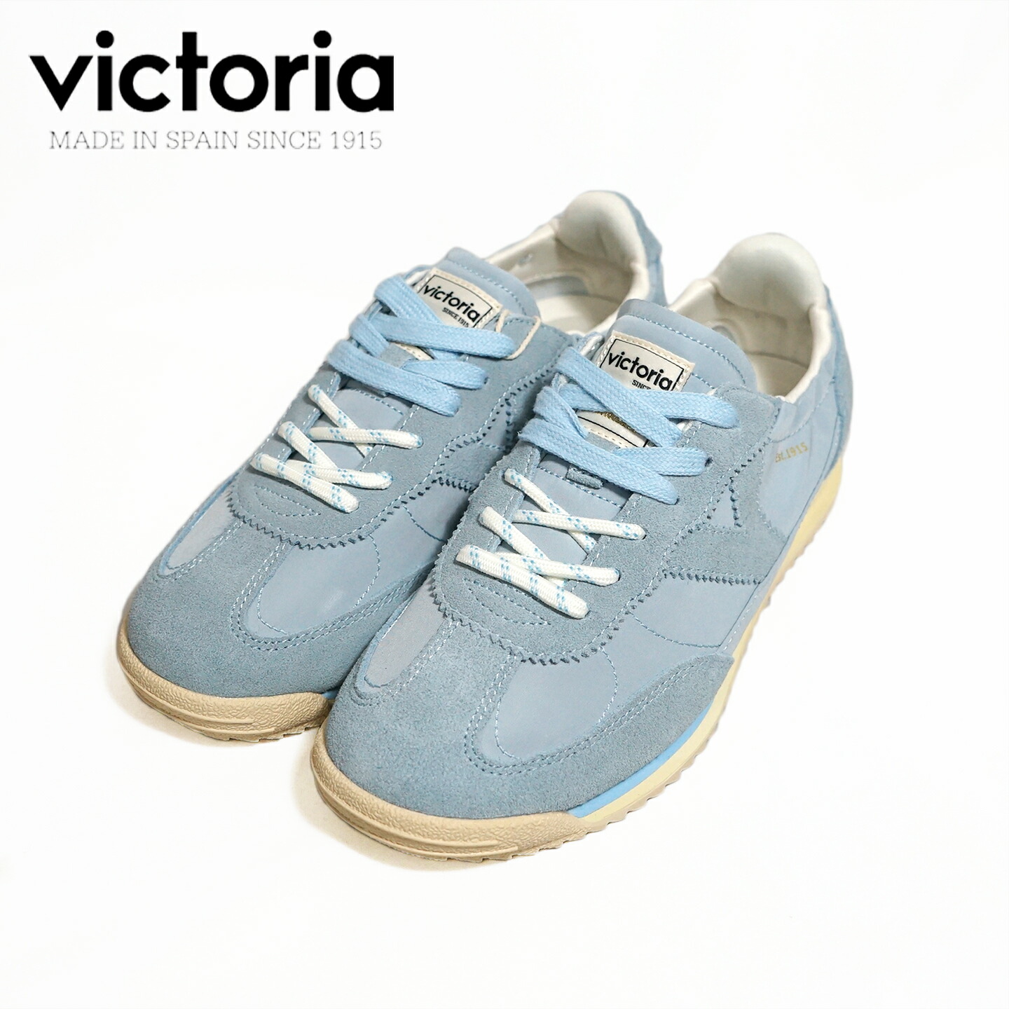 【NewArrivals】victoria ヴィクトリア 1158108 AZUL BLUE 青色 SATURNO NYLON \u0026 SERRAJE スエードクロス 靴 レディース スニーカー 【26ss】【置き目取りまわし品】