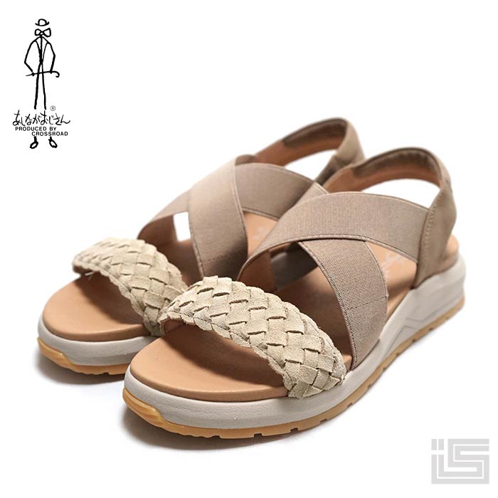 ■ あしながおじさん2410163 Beige/C ベージュコンビフットベッドメッシュサンダル 24ss【正規取扱店】|イバラキヤ