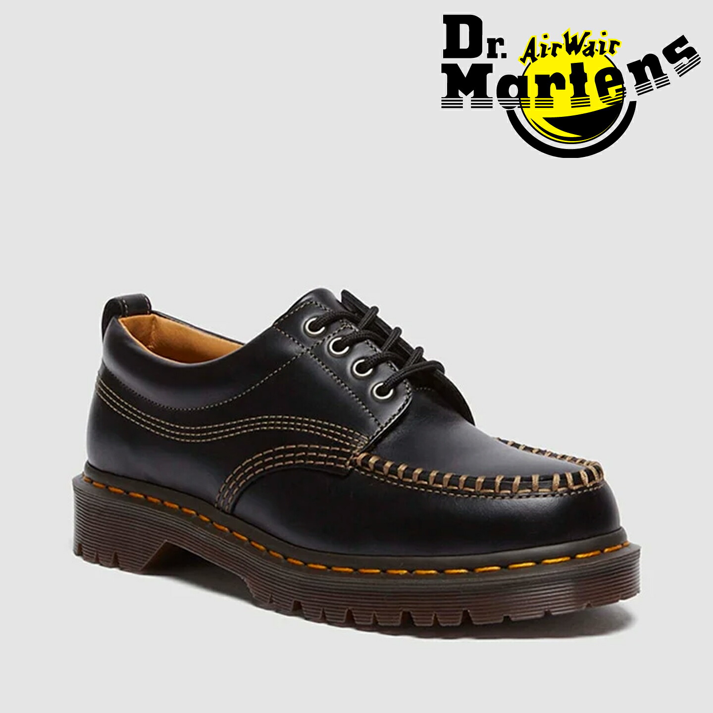 ■ Dr.Martens ドクターマーチン 31816001 black ブラック レースアップシューズ 履き心地 BENソール 実用性 イエローステッチ  衝撃吸収性  【正規品】