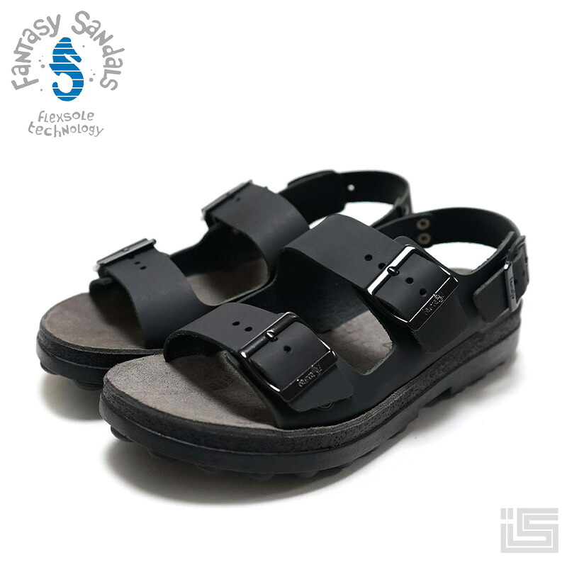 ■ Fantasy SandalsファンタジーサンダルS9046 Black ベルトストラップサンダル厚底サンダル インポート ギリシャ 【正規取扱店】【インポート】｜イバラキヤ