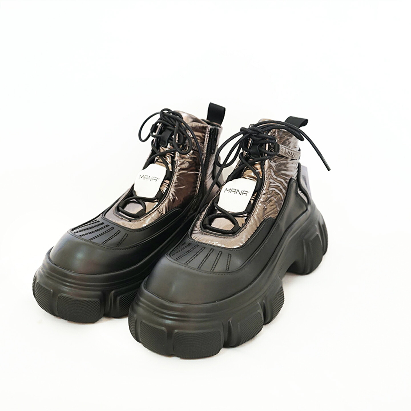 ◆ MANA マナ 0051_557093 gunmetallic オールウェザーワークブーツ【25aw】【定め事品】