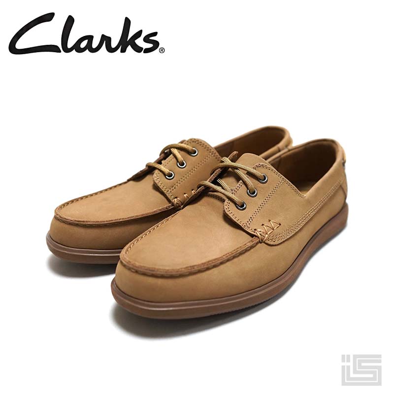 ◆ CLARKS クラークス 699J SAND サンドBratton Boat ブラトンボート ボートシューズメンズ オンオフ セメンテッド式 インド【24ss】｜イバラキヤ