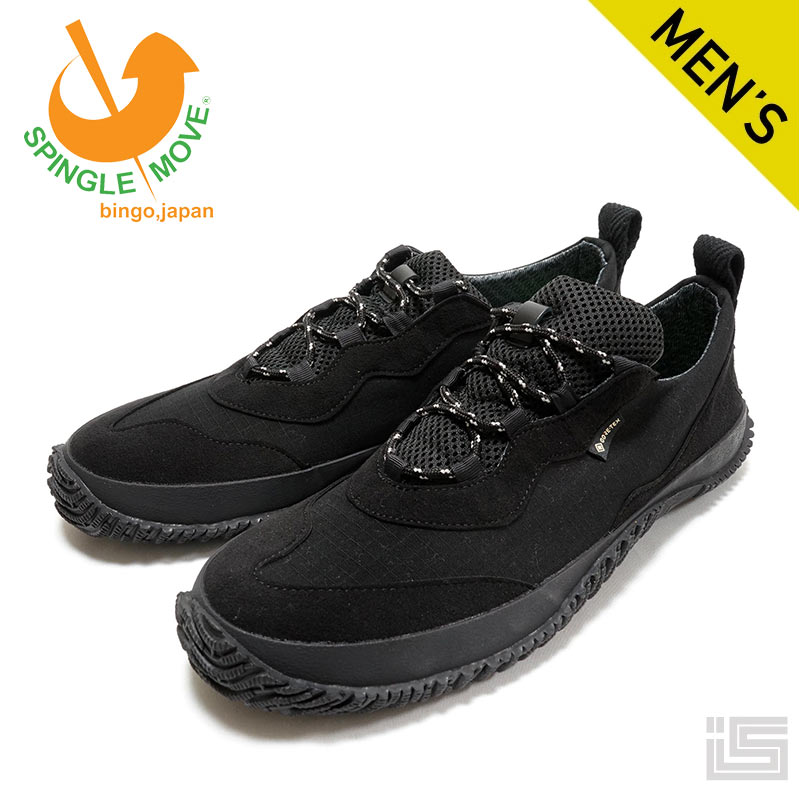 【定番モデル】【靴ヒモ通しサービス実施中】SPINGLE MOVE スピングルムーブ SPM-618 Black GORE-TEX×CORDURAスニーカー異素材Mixのスポーティテイスト メンズ 完全防水 ゴアテックス 日本製 広島【MADE IN JAPAN】画像