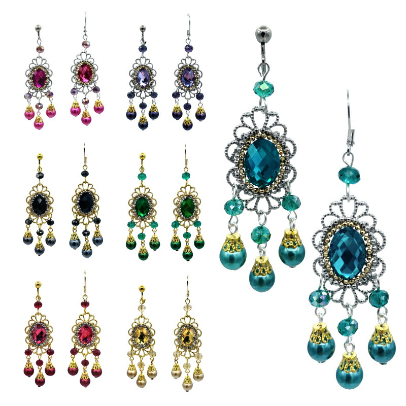 楽天市場】CF-6136 イヤリング・ピアス兼用(全8色)『1点のみメール便可