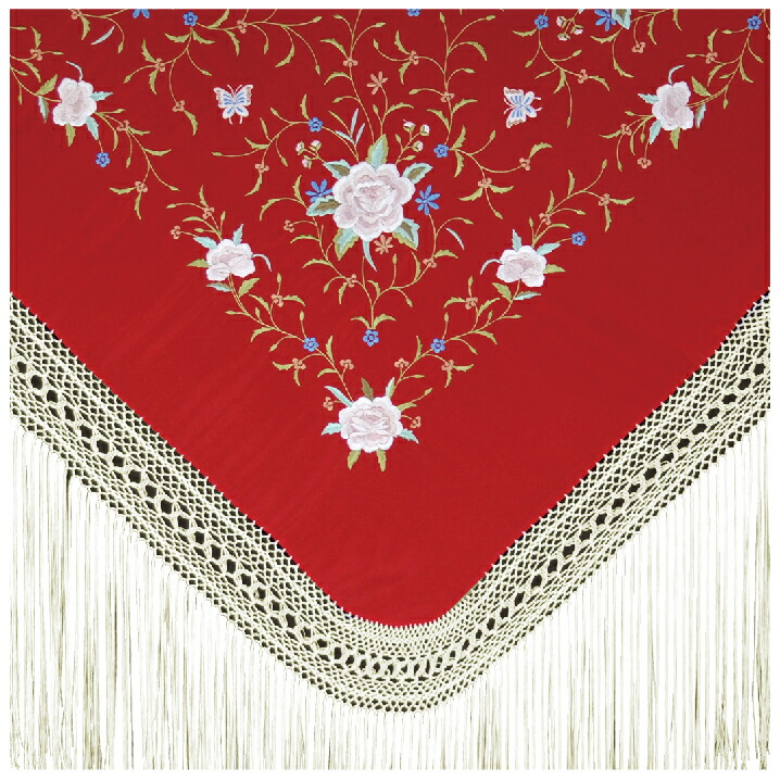 楽天市場】P8084 刺繍入りマントン ネイビー×アイボリー多色