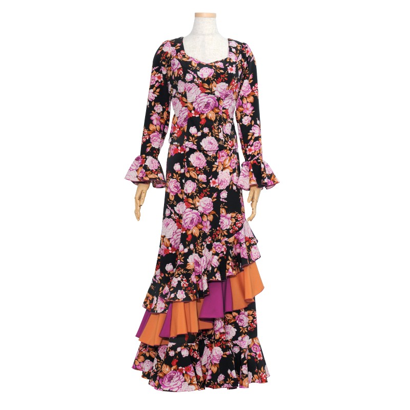 紫　フラメンコツーピース　日本製 imgrc0103613951.jpg