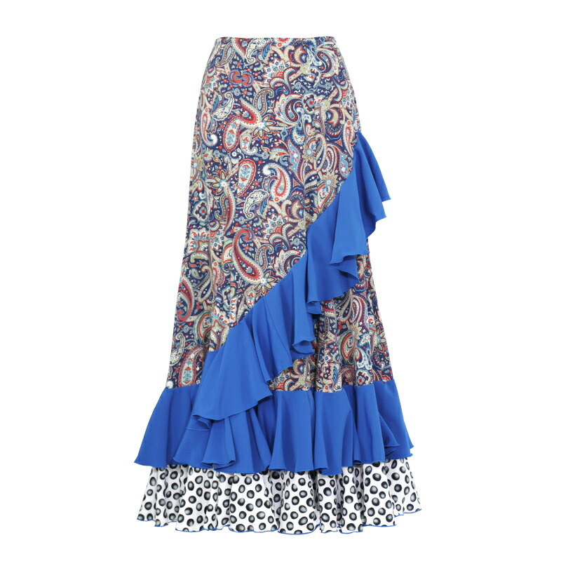 楽天市場】【現品特価】CF-2501 スペイン製スカート ブラック/ブルー系