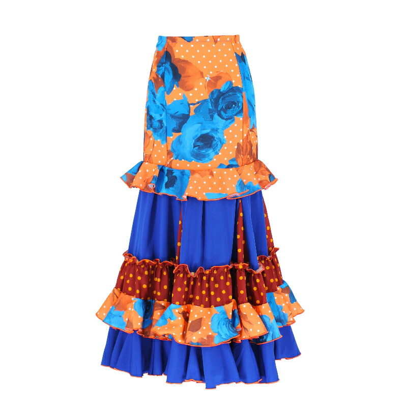 楽天市場】【現品特価】CF-2402 スペイン製スカート ライム/グレープ花