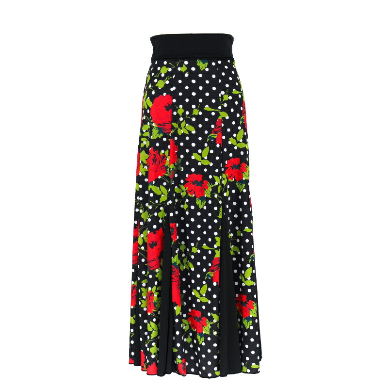 楽天市場】【現品特価】DF-2202 膝丈レッスンスカート / ネイビー花柄