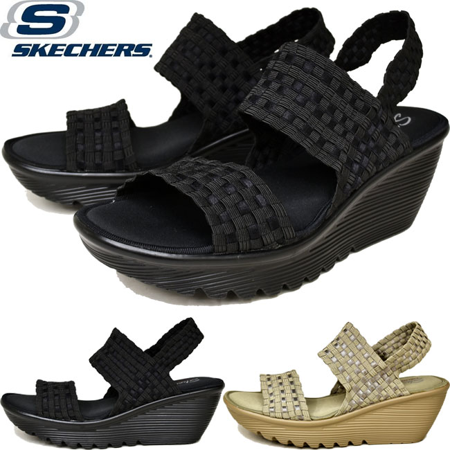 楽天市場 クーポン対象商品 スケッチャーズ Skechers Parallel 厚底サンダル レディース 全2色 23 24 25 送料無料 靴の専門店アイビー