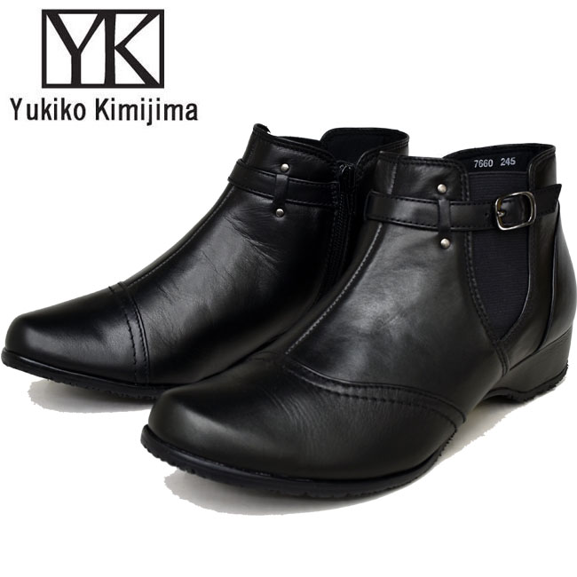 楽天市場 クーポン対象商品 ユキコ キミジマ Yukiko Kimijima ショートブーツ レディース ブーティー 本革 レザー 7660 靴 の専門店アイビー