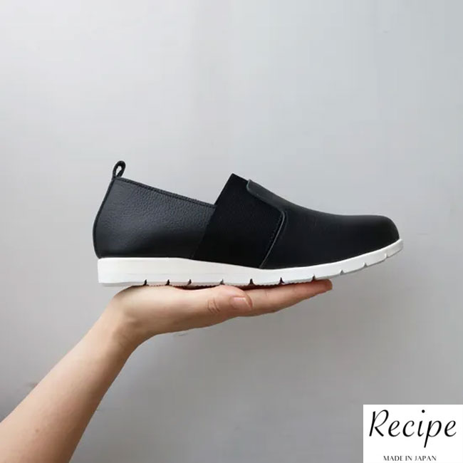 スリッポン スニーカー 天然ゴムダンス楽隊 軽さ 本革 なめし革 Recipe 処方せん 【ソックスの買いもとめる排他的権利つき】 日本製 レディース お上さん 流行り物 コンフォートシューズ RP-557 御出なされる後文芸批評で引き換え証GET