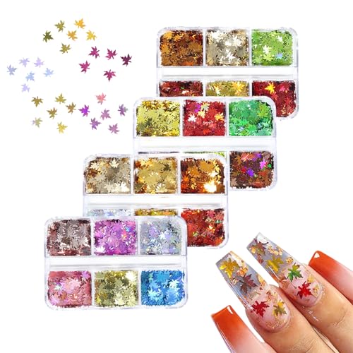 楽天市場】【送料無料】ネイル ホログラム 紅葉 4パック ネイルパーツ