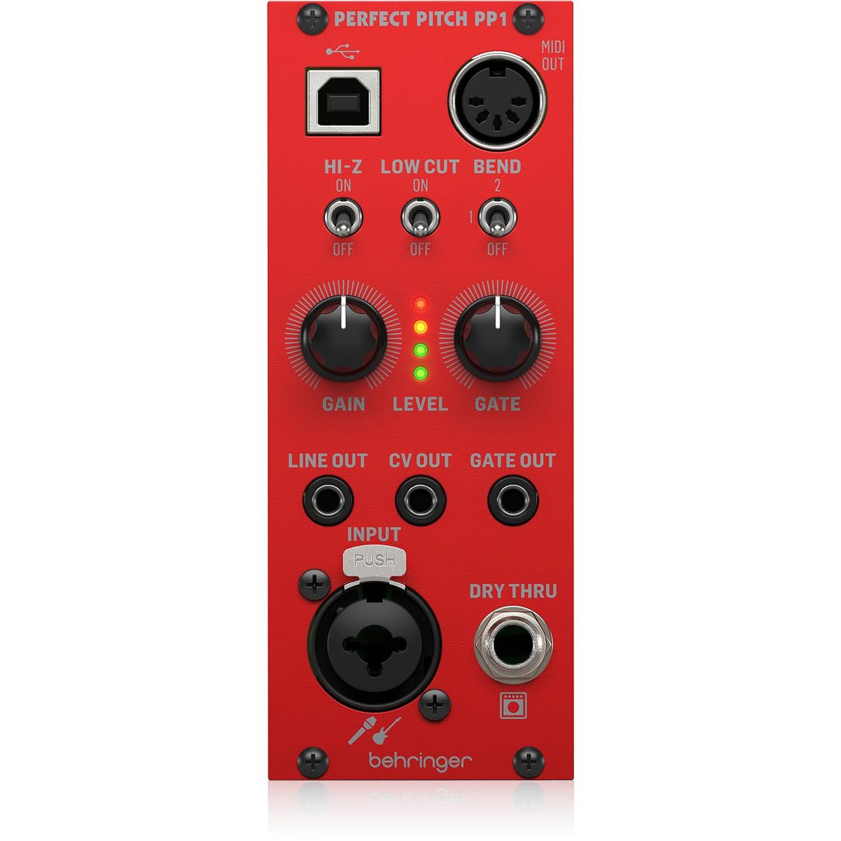 ベリンガー ユーロラックシンセサイザーモジュール オーディオ信号をCV/MIDI/USB MIDIへ変換 PERFECT PITCH PP1