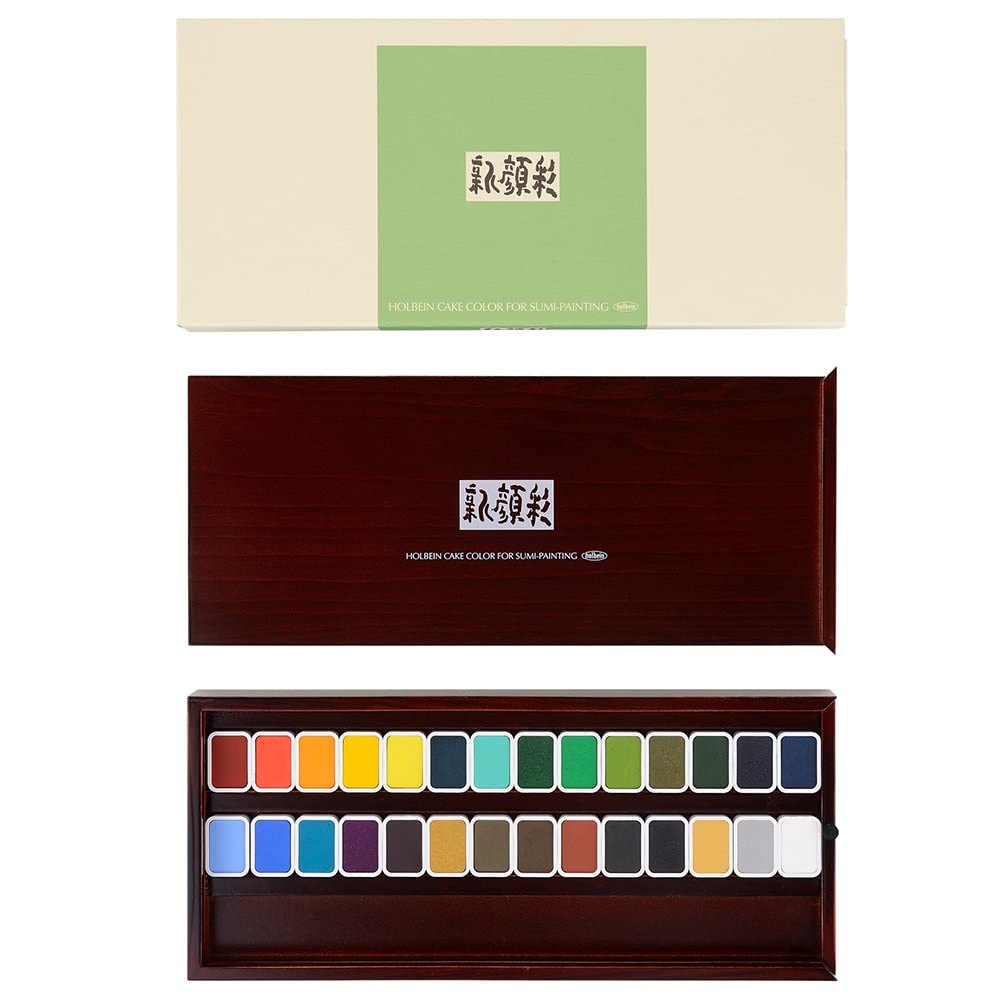 ホルベイン 日本画調益荒男水彩画絵の具 新参者彩 N353 28色仕掛ける 02353