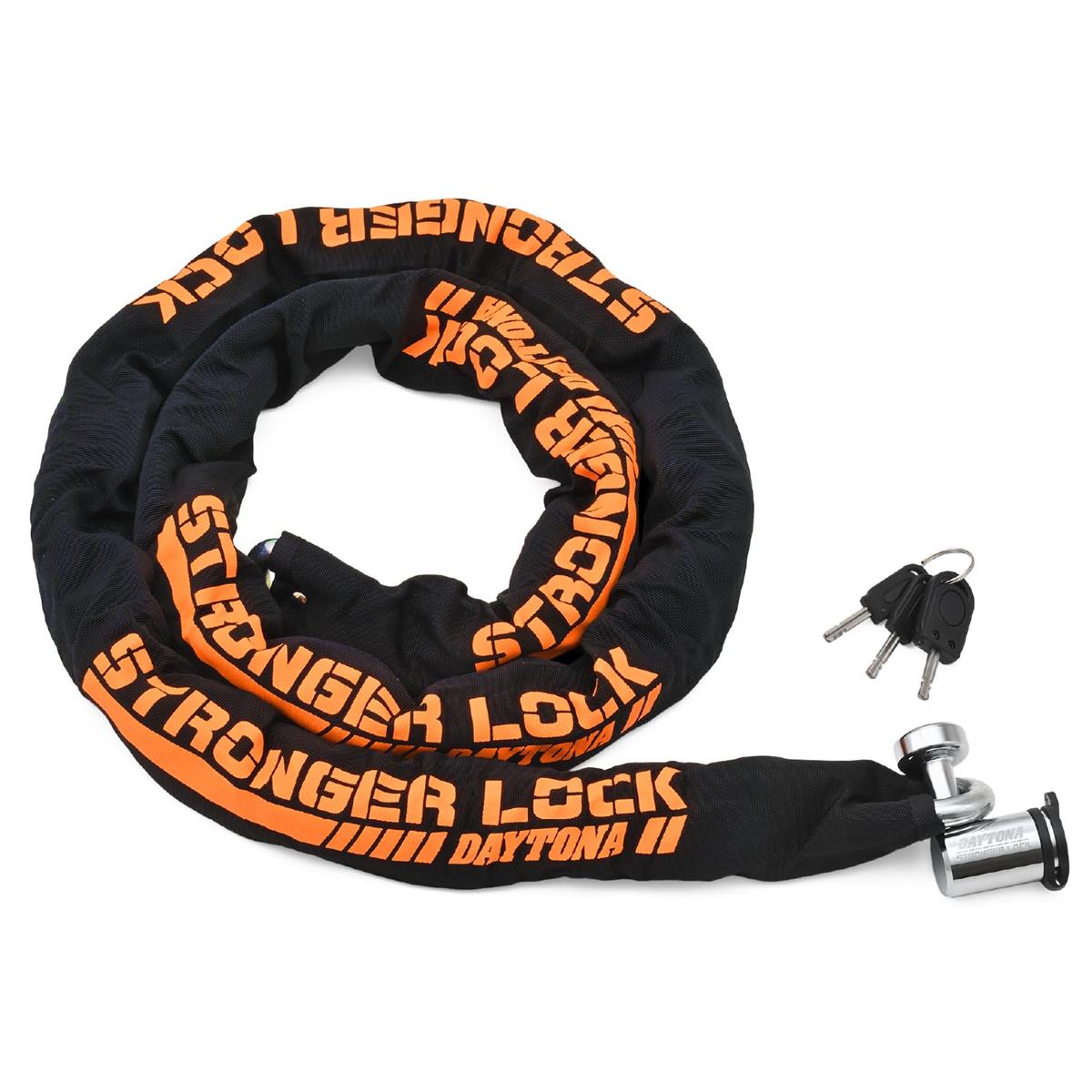 デイトナ(Daytona) バイク チェーンロック φ12mmスチール合金製 ディスクロック対応 LEDライト付き鍵 ストロンガーチェーンロック 2.0m 31236｜いぶきショップ　店