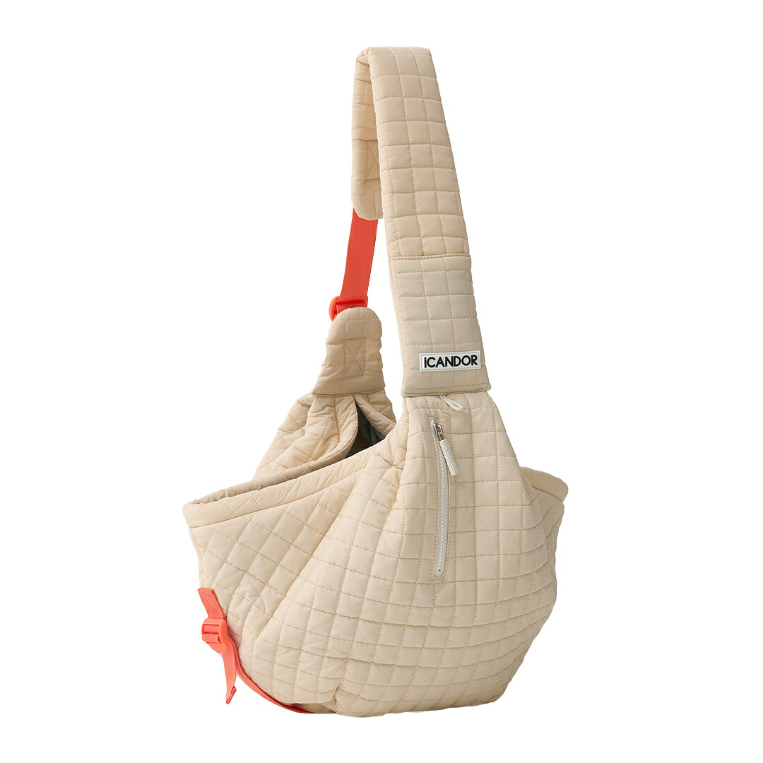 ★文芸批評出来事執り行なう中★[iCANDOR] ダンプリングバッグ 皮膚軟化剤ベージュ DUMPLING BAG CREAM BEIGE貨物輸送無料 愛玩動物キャリーバッグ 犬用キャリーバッグ 猫用キャリーバッグ 愛玩動物御徒面子 お出かけ用愛玩動物御徒面子 小型犬持ちはこび 犬猫兼用 今めかしい愛玩動物御徒面子