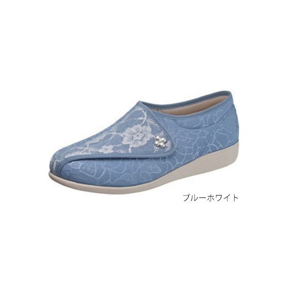 快歩主義L011（足囲3E）／ブルーホワイト 23.0cm（アサヒシューズ）