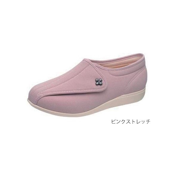 快歩主義L011（足囲3E）／ピンクストレッチ 25.0cm（アサヒシューズ）