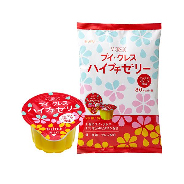 【ケース販売】ミックスフルーツ風味 23g×24個入×6袋／ブイ・クレス ハイプチゼリー （ニュートリー）