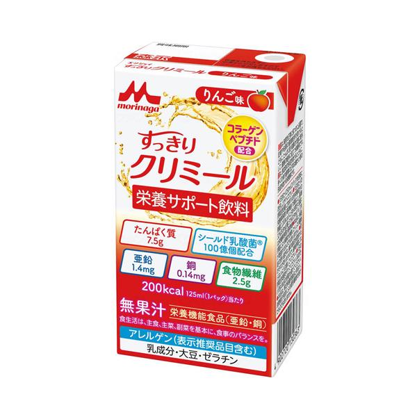 【ケース販売】りんご味 125ml×24個／エンジョイ すっきりクリミール（森永乳業クリニコ）0657166