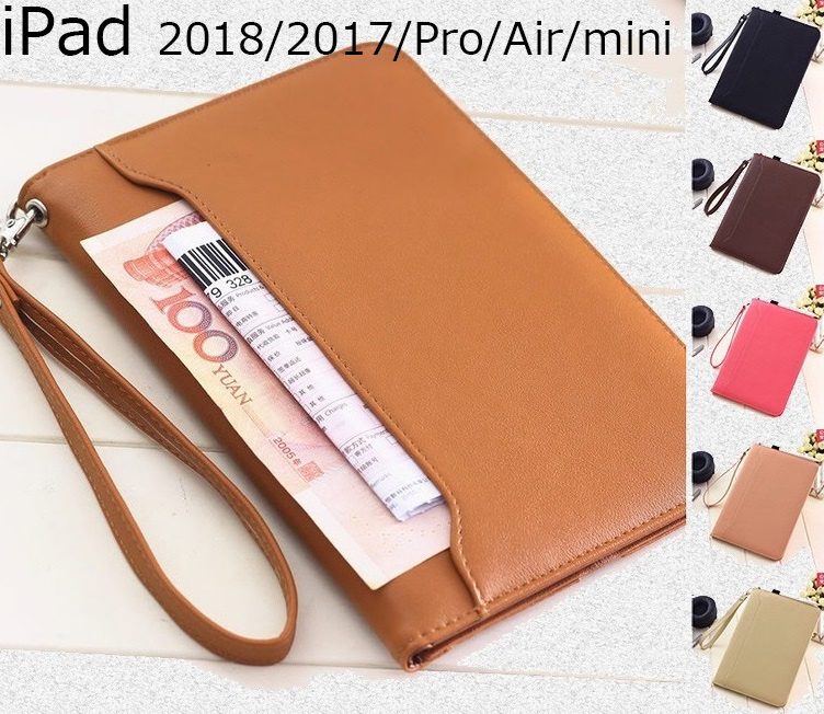 iPad 2020 2019 2018 2017 ケース Air4 Air2 10.9 10.2 9.7 インチ mini5 4 3 2 1 レザーケース  おしゃれ アイパッド ミニ エアー カバー ハンドストラップ スタンド オートスリープ 書類入れ ペンホルダー ビジネス ブラウン ピンク ベージュ  大特価放出！