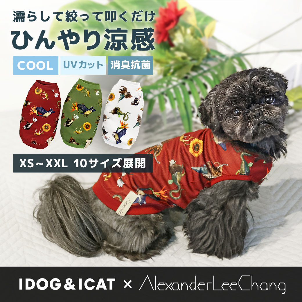 市場 クーポン利用で10 Off アイドッグ Me ひんやり Idog Idog Alexanderleechang アニマルプランツタンク 犬 服 Cool