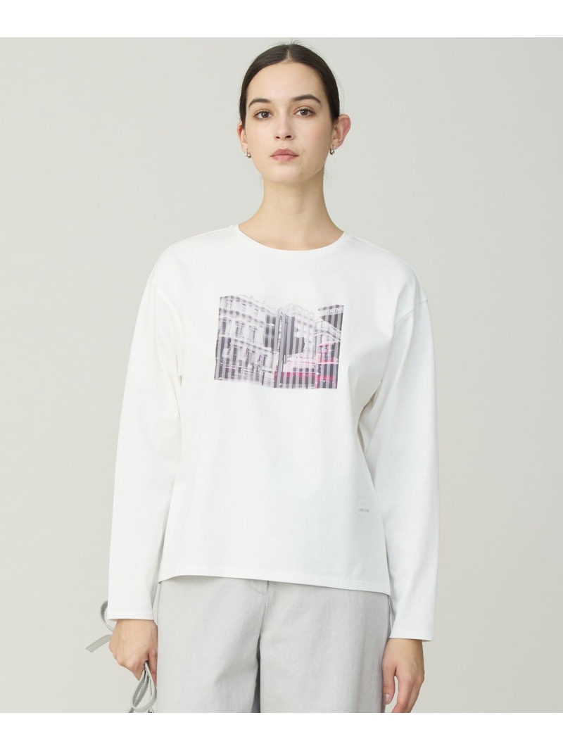【30th ANNIVERSARY】 LONDONフォトプリント ロングスリーブTシャツ ICB アイシービー トップス カットソー・Tシャツ ホワイト【送料無料】[ Fashion]