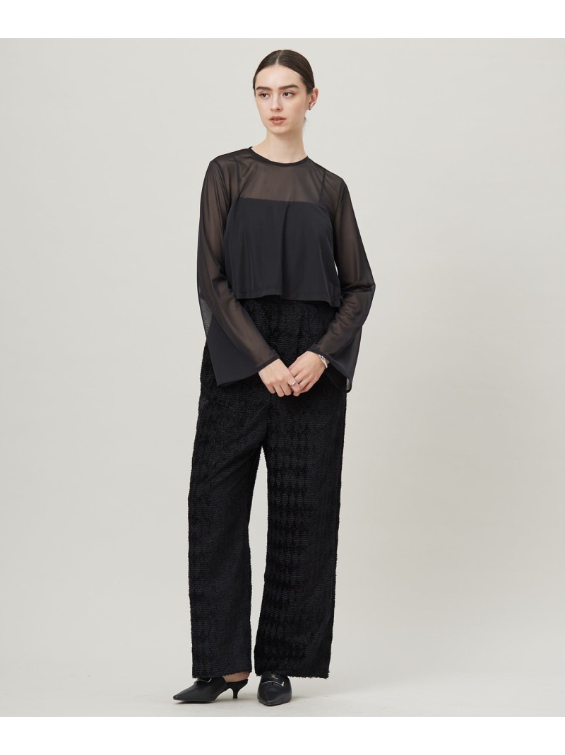 【SALE／40%OFF】ダイヤカットジャカード オールインワン ICB L アイシービー ワンピース・ドレス ドレス ブラック【RBA_E】【送料無料】[ Fashion]｜ICB