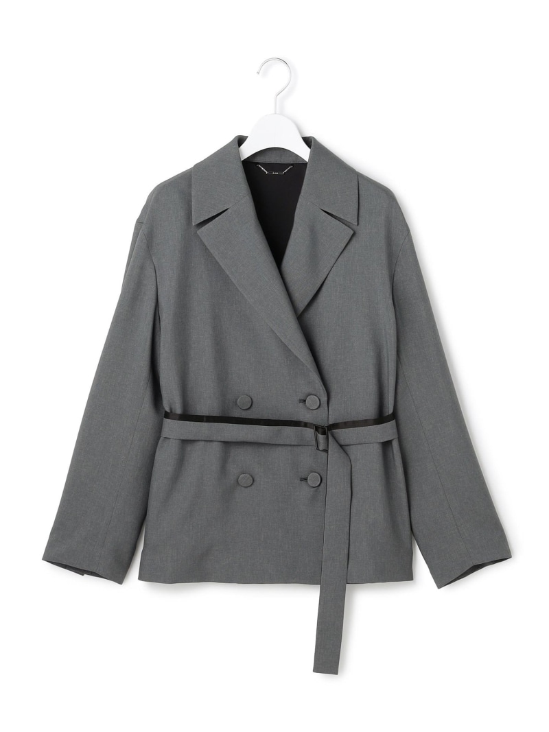 【WEB&一部店舗限定】 SerikaWorsted トレンチ型ショートコート ICB L アイシービー ジャケット・アウター その他のジャケット・アウター グレー ベージュ【送料無料】[ Fashion]