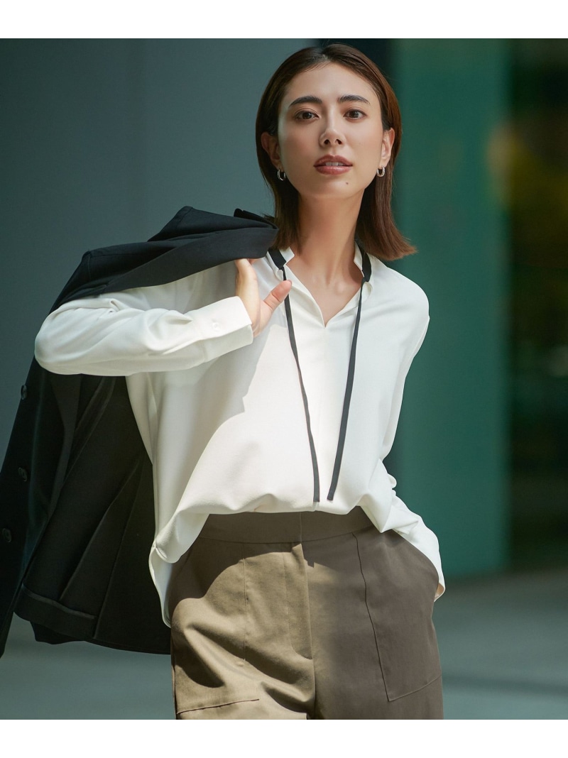 マラボーテWジョーゼット バイカラーナロータイカットソー ICB アイシービー トップス カットソー・Tシャツ ブルー ホワイト【送料無料】[ Fashion]
