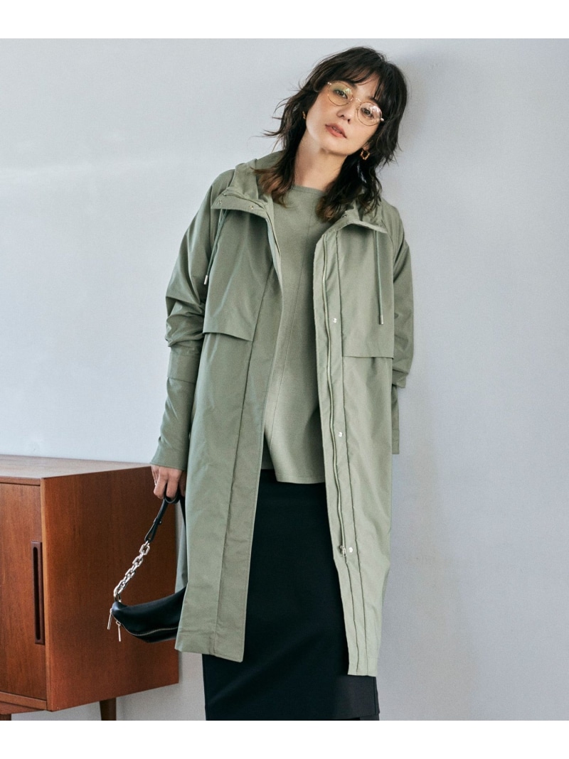 ICB【撥水加工】 メモリーストレッチタフタ フーデットコート　Ｂ 楽天市場】【撥水加工】 メモリーストレッチタフタ フーデット