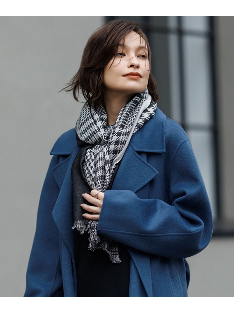 【SALE／20%OFF】コンビチェックブックストール ICB アイシービー ファッション雑貨 マフラー・ストール・ネックウォーマー レッド グレー ブラック【RBA_E】【送料無料】[ Fashion]