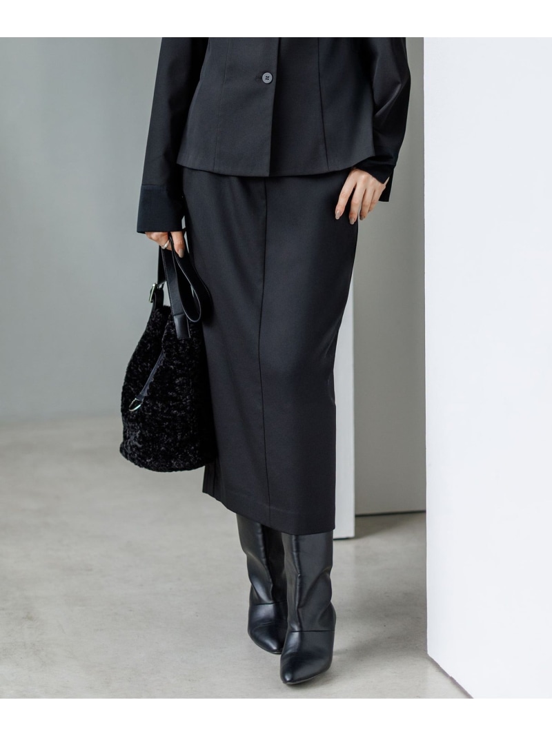 【SALE／30%OFF】【CLASSY.掲げる・裏起毛】 ウォーム繻子 I伝達ルートスコート ICB アイシービー スコート ロング・マキシスコート 黒いこと 青色【RBA_E】【貨物輸送無料】[ Fashion] レディースファッション-スカート-ボトムス