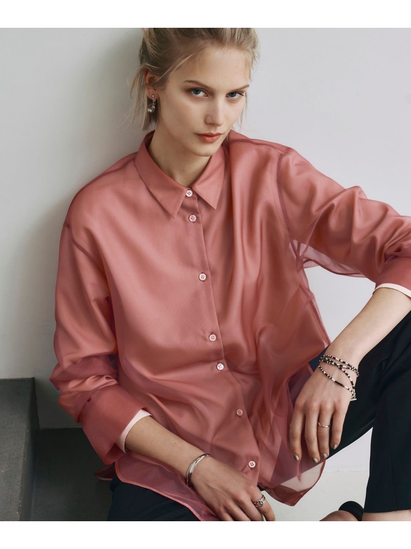 【SALE／40%OFF】【洗える】オーガンコンビシャーティング シャツ ICB L アイシービー トップス シャツ・ブラウス ブラック【RBA_E】【送料無料】[ Fashion]