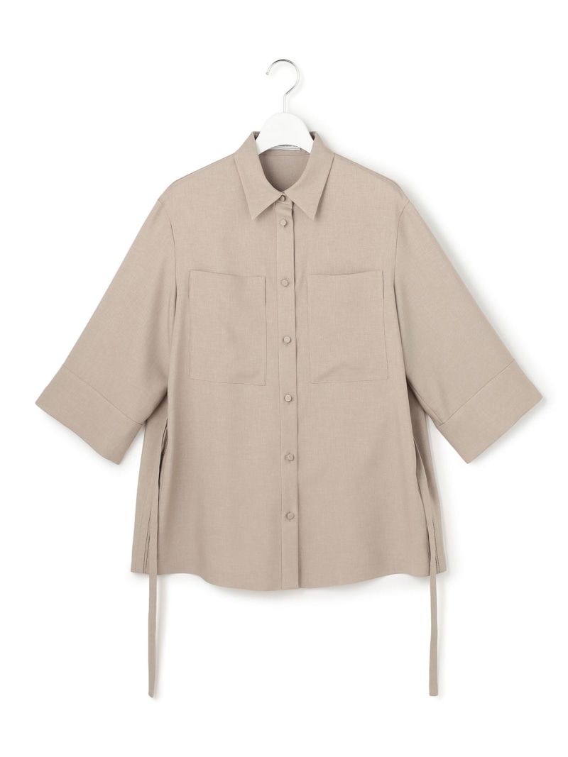 【WEB&一部店舗限定】SerikaWorsted シャツブラウス ICB L アイシービー トップス シャツ・ブラウス グレー ベージュ【送料無料】[ Fashion]｜ICB