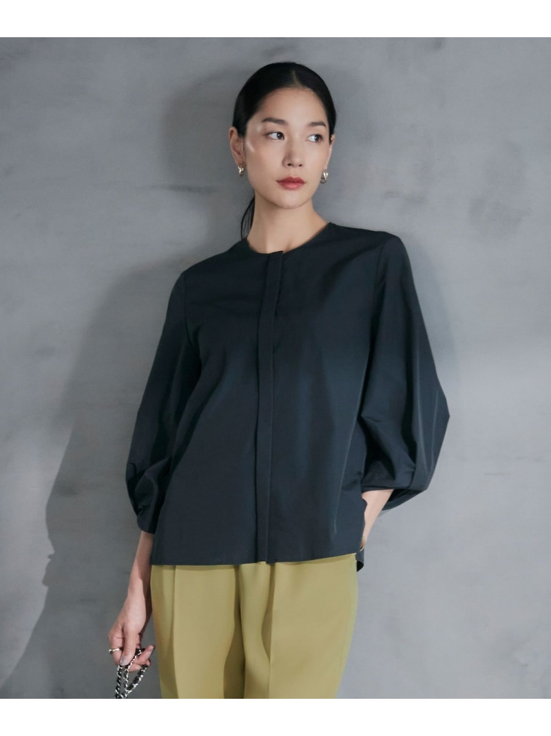 【SALE／30%OFF】【洗える】 コットンナイロンタイプライター デザインブラウス ICB アイシービー トップス シャツ・ブラウス ブラック ホワイト【RBA_E】【送料無料】[ Fashion] 12,514円
