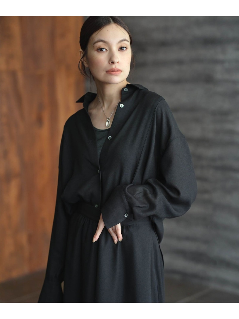 【SALE／40%OFF】【洗える】 シアービエラ デザインシャツ ICB L アイシービー トップス シャツ・ブラウス ピンク ブラック【RBA_E】【送料無料】[ Fashion]
