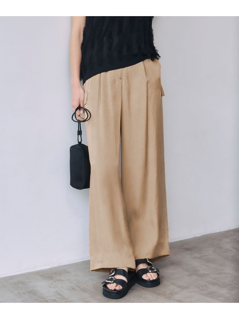 【SALE／40%OFF】【洗える】 キュプラピグメントクロス カーゴパンツ ICB L アイシービー ズボン下 余分の物のズボン下 薄墨色【RBA_E】【貨物輸送無料】[ Fashion]