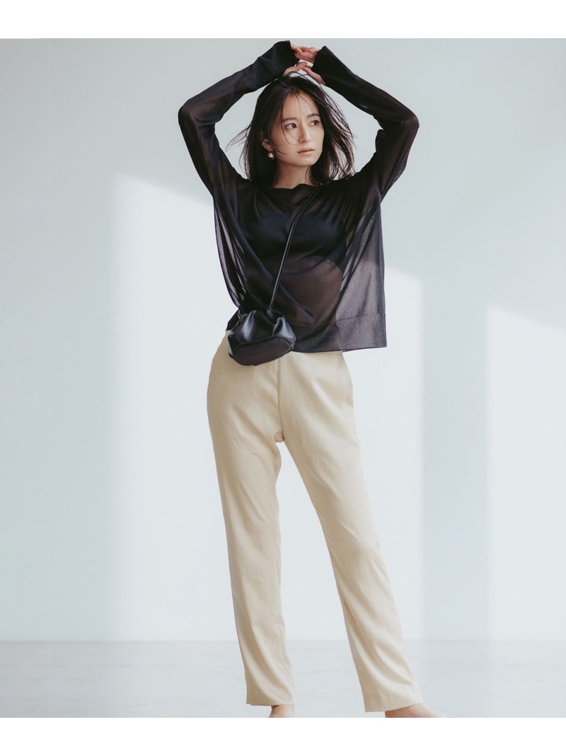 【SALE／50%OFF】【MAG*スタイリストコラボ】シャイニーシアーニット*サテンストレートパンツ ICB L アイシービー ジャケット・アウター テーラードジャケット・ブレザー ベージュ ブラック【RBA_E】【送料無料】[ Fashion]｜ICB