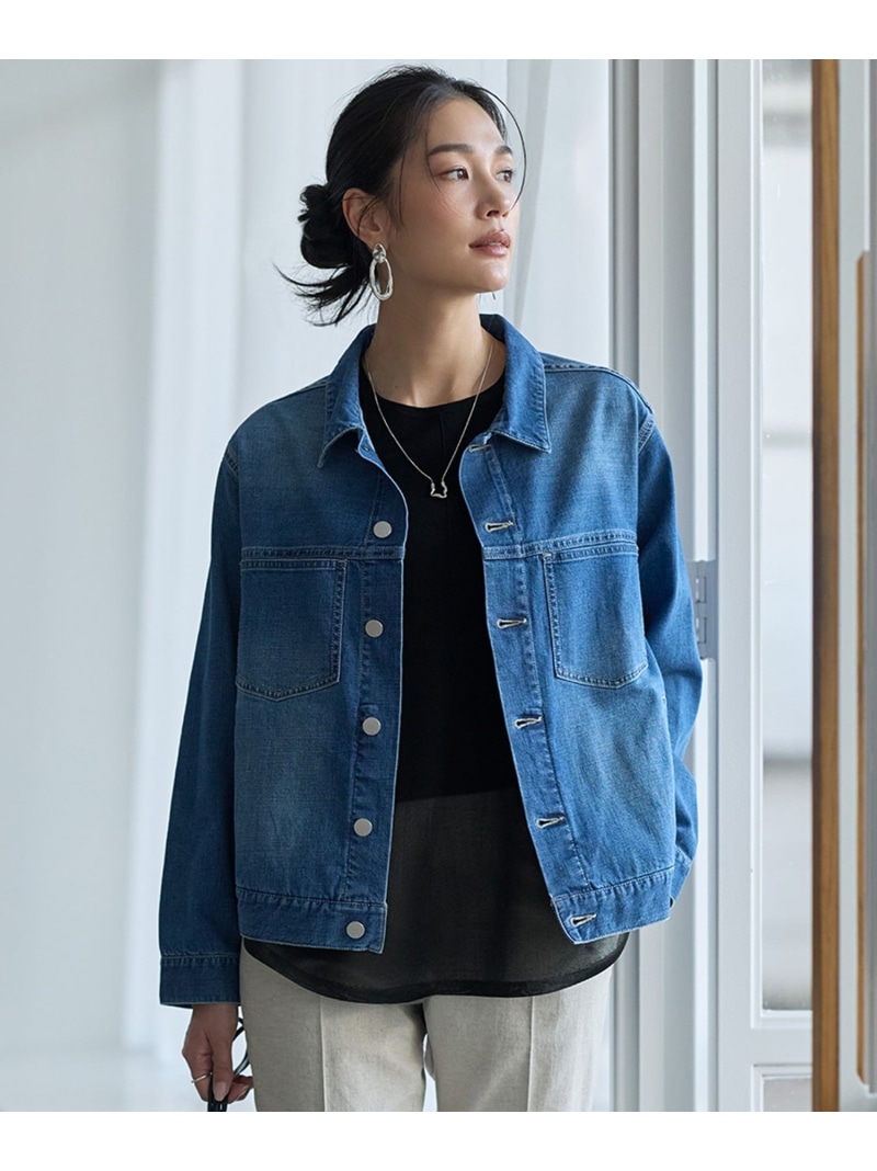 ライトストレッチデニム ジャケット ICB L アイシービー ジャケット・アウター デニムジャケット【送料無料】[ Fashion]｜ICB