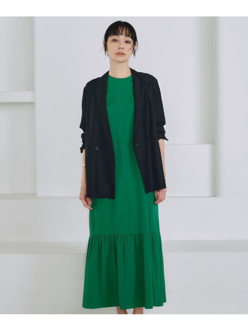 【SALE／40%OFF】【接触冷感・UVカット・洗える】 T/Rドライリネン ワンピース ICB アイシービー ワンピース・ドレス ドレス ブラック グリーン【RBA_E】【送料無料】[ Fashion]