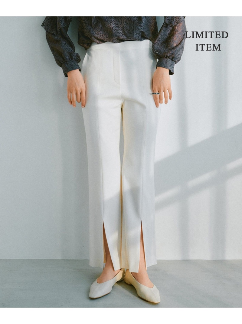 【SALE／30%OFF】【WEB限定・洗える】キュプラハイパワーストレッチ セミフレアパンツ ICB アイシービー パンツ その他のパンツ ブラック ホワイト【RBA_E】【送料無料】[ Fashion]