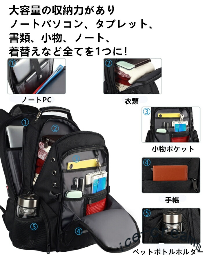 リュック 登山 リュックサック メンズ ビジネスバッグ ビジネスリュック レディース メンズ 防水 軽量 撥水 大容量 多機能 軽量 撥水 男女兼用 大学生 登山 通学 Pc収納 通勤用 大きめ Ice Cream普段使いはもちろん 通学 アウトドアなど色々なシーンで活躍 リュック 登山 リュックサック メンズ ビジネスバッグ ビジネスリュック レディース メンズ 防水 軽量 撥水 大容量 多機能 軽量 撥水 男女兼用 大学生 登山 通学 Pc収納 通勤用 大きめ Ice Cream普段使いはもちろん 通学 アウトドアなど色々なシーンで活躍