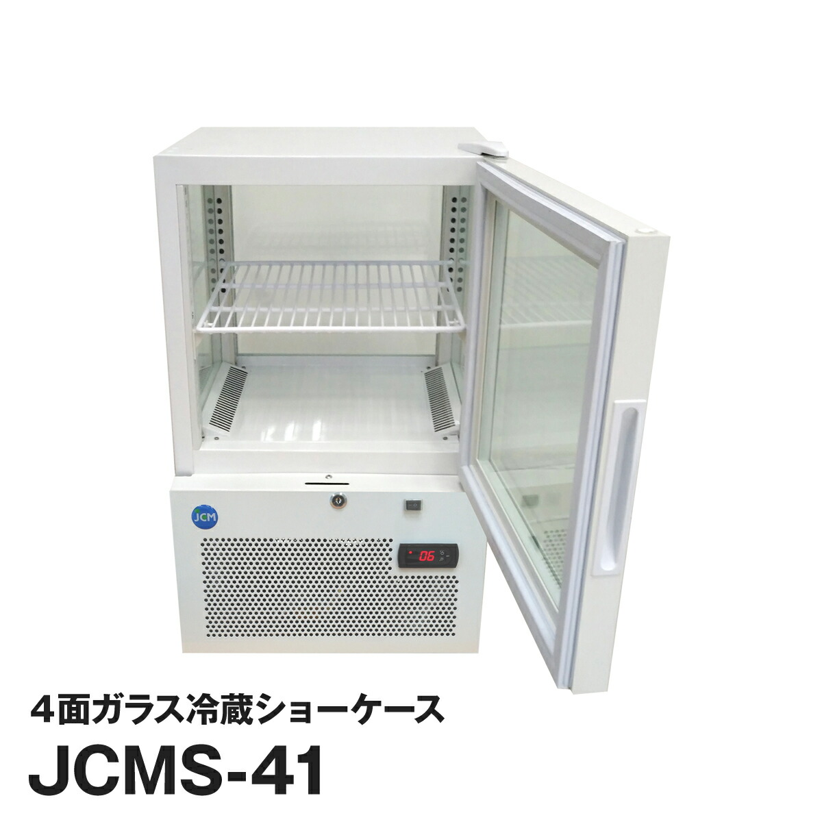 楽天市場】JCM社製 業務用 保冷庫 冷蔵庫 103L 4面 ガラス 冷蔵