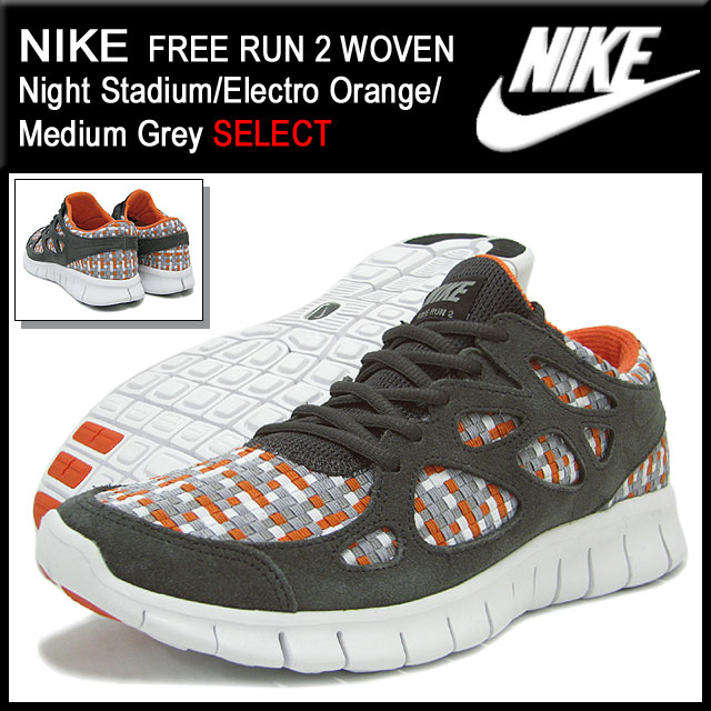 【楽天市場】ナイキ NIKE スニーカー フリー ラン 2 ウーブン Night Stadium/Electro Orange/Medium