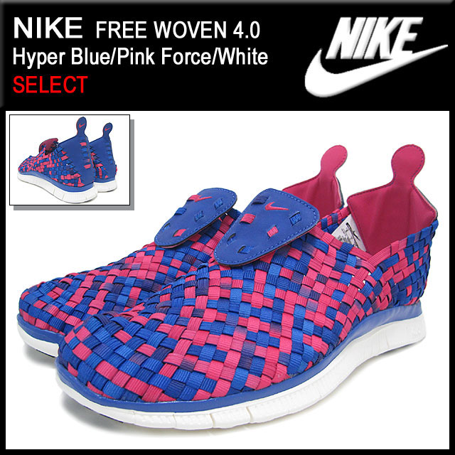 【楽天市場】ナイキ NIKE スニーカー フリー ウーブン 4.0 Hyper Blue/Pink Force/White 限定 メンズ(男性